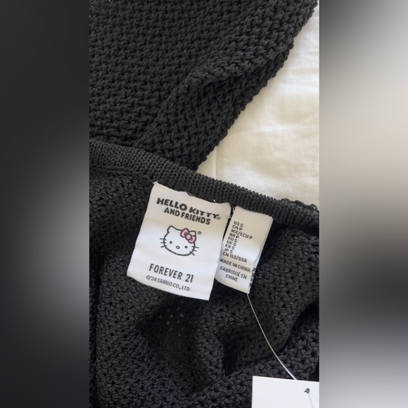 Limited Edition Santio Hello Kitty black knit bikini cover up or summer dress. - Picture 6 of 7